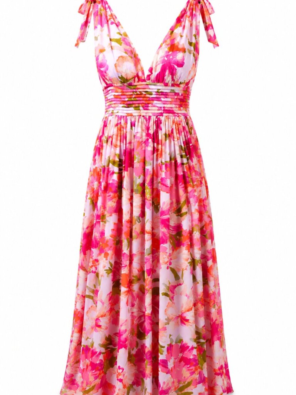Sugarlips Abigal Floral Descanso Pleated Maxi Dress - Picture 5 of 5